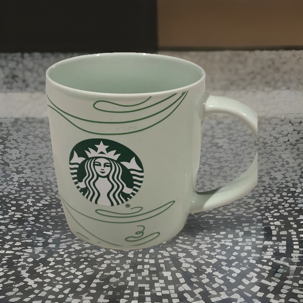 STARBUCKS Holiday 2020 Mug Mint Green Swirl Mermaid Siren Logo Coffee Cup 12 oz